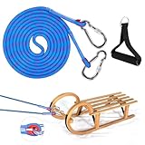 Schlittenseil Mit Karabiner,Dickes Schlittenseil Durchmesser 10mm,4M Schlittenleine Mit...