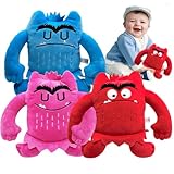 Bukezudang Buntes Monster Plüschtier, 3 Monster Der Gefühle, Farben-Monster...