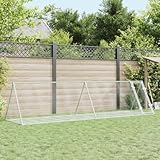 Kaninchen Haus Kleintierstall,Hasenstall Silbern 400x105x91 cm Verzinkter Stahl,Hasenhaus...