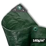 NOOR Abdeckplane Profi - 140g/m² - 2x3 m - Grün - Allzweckplane für Schutz vor...