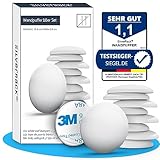 SilverRack® Türstopper Wand selbstklebend Weiß [10 Stück] - 3M Wandpuffer als...