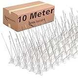 Taubenabwehr Vogelabwehr 10 Meter 5 - reihig EDELSTAHL A2 Taubenspikes UV-Beständig &...