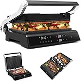 COSTWAY 3-in-1 Kontaktgrill, 1800W Elektrogrill, Sandwichmaker, 2 abnehmbare...