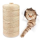 Magrimaxio Natur Sisal Seil, Sisalseil für Kratzbaum, Hanfseil 6mm X 50m,...