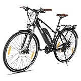 HILAND 28 Zoll Elektrofahrrad E-Citybike, mit 7-Gang Shimano Kettenschaltung...