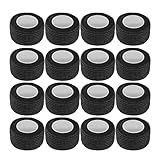 16 Rollen Selbstklebender Verband Set 2.5cm*4.5m Pflaster Rolle Verbandsmaterial Schwarz...