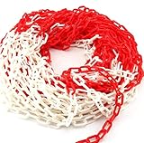 Trintion 30m 6mm Absperrkette Warnkette Plastikkette Zweifarbig Kunststoffkette...