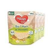 Milupa Bio 7 Korn Getreidebrei – Babybrei ab dem 6. Monat, Ohne Zuckerzusatz,...