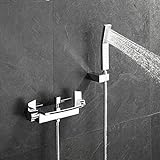 Badezimmer-Duscharmatur, Wasserfall, Messing, Einhebelmischer mit Handbrause und...