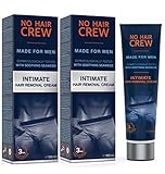 2 x NO HAIR CREW Enthaarungscreme für den Intimbereich – extra sanfte Haarentfernung...