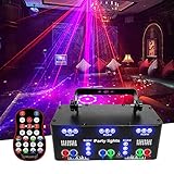 Disco Licht Party Licht, DJ-Licht mit Fernbedienung, 64 verschiedene Muster, 4 Modi, für...
