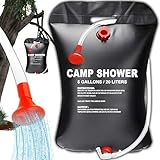 Retoo Campingdusche, 20L / 5 Gallonen, Solarbetrieben Solar Dusche Tasche, Solar Heizung,...