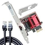Ubit 2,5 GB PCIe Netzwerkkarte mit 1 m RJ45 Ethernet Patchkabel - PCIe auf 2,5...