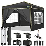 COBIZI Faltpavillon 3x3m Pavillon 3x3 Wasserdicht Stabil Winterfest mit 4 Seitenwände 2.0...