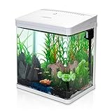 Nobleza - Nano-Fischtank-Aquarium mit LED-Leuchten & Filtersystem, tropischeAquarien, 14...