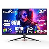 SMART TECH 28 Zoll 4K Gaming Monitor, UHD 3840x2160, 4K Monitor 144Hz, 1ms, IPS Panel,...