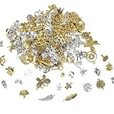 SLTAXAR 200 Stück Charms Anhänger Set zum Schmuck Basteln Gemischte...