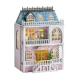 DIY-Miniaturhaus-Bausatz, Holz-Miniatur-Puppenhaus-Bausatz, LED-Leuchten,...