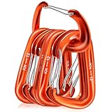6 Stück Karabinerhaken mit Tragfähigkeit 1200 kg, Karabiner Hängematten, 12KN...
