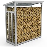 LAWA Living and Lifestyle Feuerholzregal außen mit Dach VERZINKT 188x70x188 42kg...