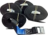 iapyx 4X Spanngurt Klemmschloss Spanngurte Zurrgurt Lasten-Verzurrgurt Duo250...