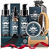 Bartpflege Set für Männer, Oukzon 10 in 1 Hochwertig Bart Geschenk für Ihn -...