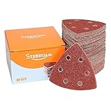 STEBRUAM Deltaschleifer Schleifpapier Dreieckschleifer, 60 Stück Delta...