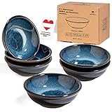 6 x Saucenschälchen 'Enra' handgefertigt aus Edelkeramik (Marineblau) Dipschalen Dip...