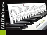 TonGenau® Klaviatur Schablone FALTBAR 2mm - Klavier lernen leicht gemacht - von...