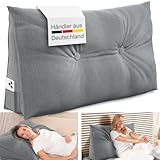 ELONEO Rückenkissen 70 cm breit, Keilkissen für Bett und Sofa geeignet,...