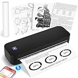 GuKKK Mobiler Drucker A4 für Unterwegs, Drucker Thermodrucker A4 Wireless...