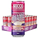 NOCCO BCAA Miami 24x330ml – 180mg. Version (stark) - Energy-Drink ohne Zucker mit...