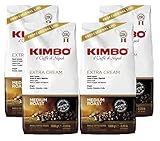 Kimbo Espresso Kaffee, Extra Cream, 4 x 1 kg Kaffeebohnen