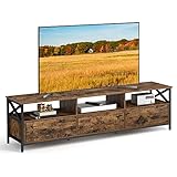 VASAGLE TV-Schrank, Lowboard für Fernseher bis zu 80 Zoll, 178 cm lang, Fernsehtisch mit...