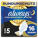 Always Ultra Secure Night Extra Gr. 5, Damenbinden mit Flügeln, Big Pack, dünn...