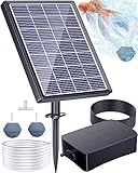 Biling Solar Teichbelüfter mit akku, 2.5W Solar Sauerstoffpumpe für Teich Teichbelüfter...