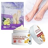 50g Fußcreme, 1 Paar Fußmaske Regenerierende Fußcreme, Schrundensalbe Repair & Care,...