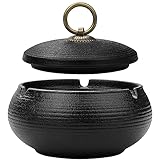 Aschenbecher für Draussen Windaschenbecher keramik mit Deckel Sturmaschenbecher Outdoor...
