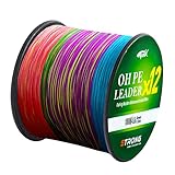 L SERVER Angelschnur Geflochten 1000m 12-Fach Geflochtene Anti-Biss Angelschnur 100% PE...