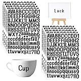 1250 Stück Buchstaben Aufkleber, 10 Blätter Klebebuchstaben, Selbstklebende...