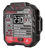 Socket Tester, SP-Cow Spannungsanzeige Steckdosen Tester 48-250 V Steckdose, Neutralleiter...