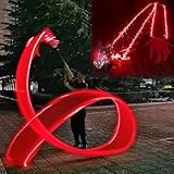EXCLURA Jongliertücher Beleuchtetes LED-Drachenband-Poi, 6 m/ 8 m/ 10 m Langes,...