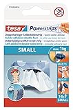 tesa 57550-00013-01 Powerstrips kleine, selbstklebende Streifen, doppelseitige...