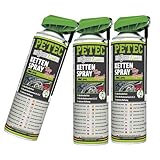 BandelOne enthält 3X 500ml PETEC Top-Speed Kettenspray Sprühfett Kettenspray für...