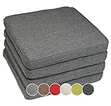 sunnypillow 4er Set Stuhlkissen wasserdicht UV-lichtecht 40 x 40 x 5cm -...