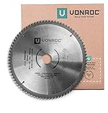 VONROC Kappsägeblatt - Gehrungssägeblatt 254 mm - 80 Zähne – für Holz –...
