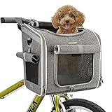 BABEYER Hundefahrradkorb, erweiterbarer, weicher Fahrradtransportrucksack mit 4...