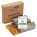 rooted.® Premium Räucher-Set [Bio-QUALITÄT] | 3 Bündel kalifornischer Salbei...