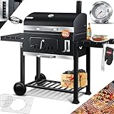 KESSER® Grill Grillwagen XXL Holzkohlegrill mit Deckel, Rädern, Edelstahl-Griff,...