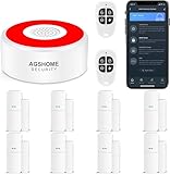 AGSHOME Alarmanlage 11 Stück, WLAN Smart Alarm System mit fürs Home Security, Echtzeit...